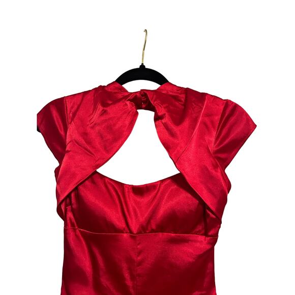 Red Bodycon Dress - Ruched - X-Small - Excellent Condition - Picture 4 of 7